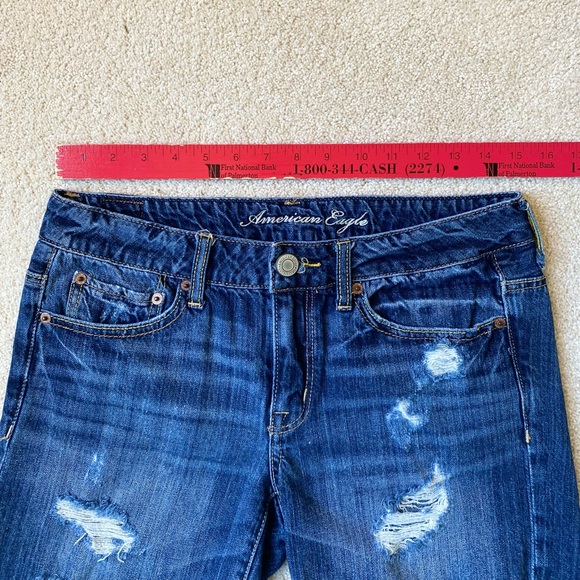 American Eagle Outfitters Dark Blue Jean Shorts - Picture 4 of 5
